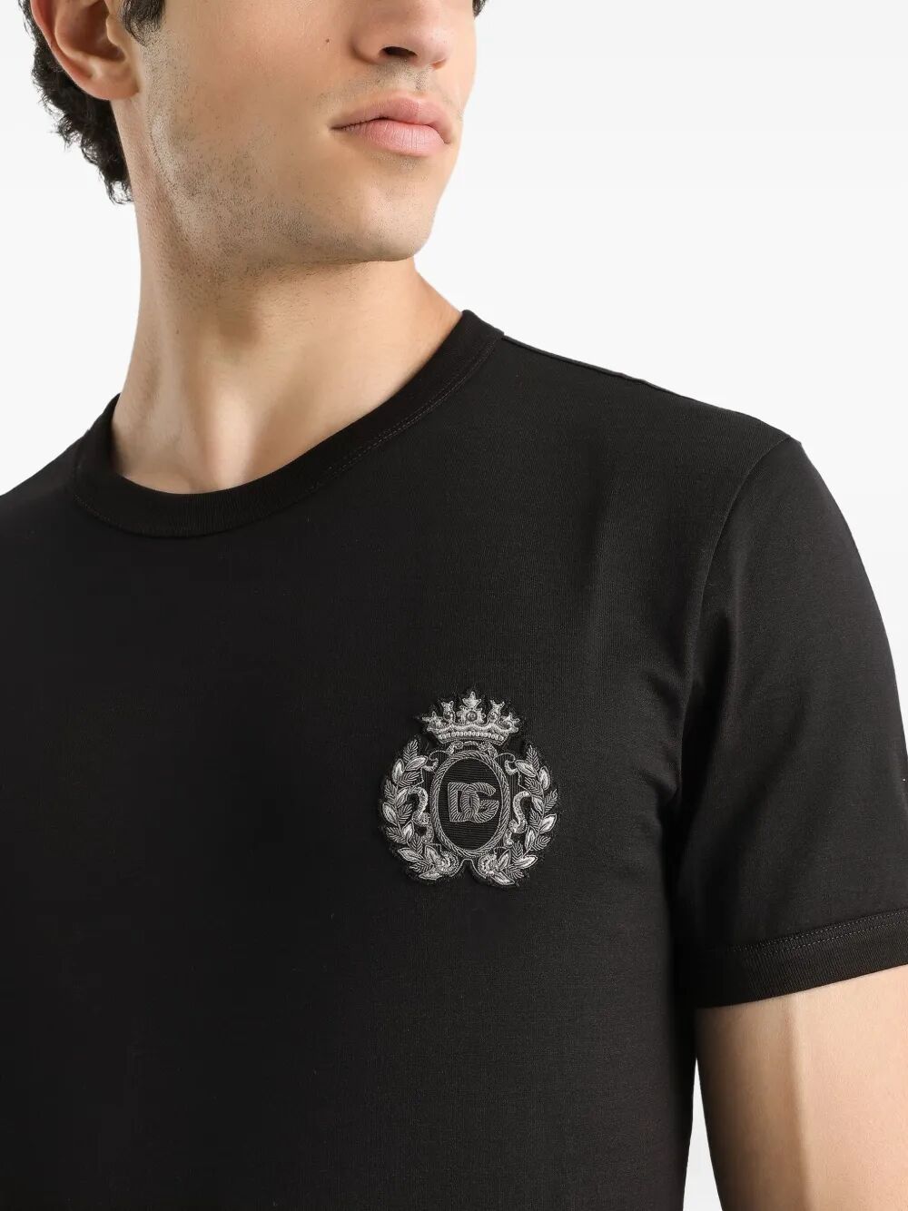 DOLCE & GABBANA Classic Black Cotton T-Shirt for Men