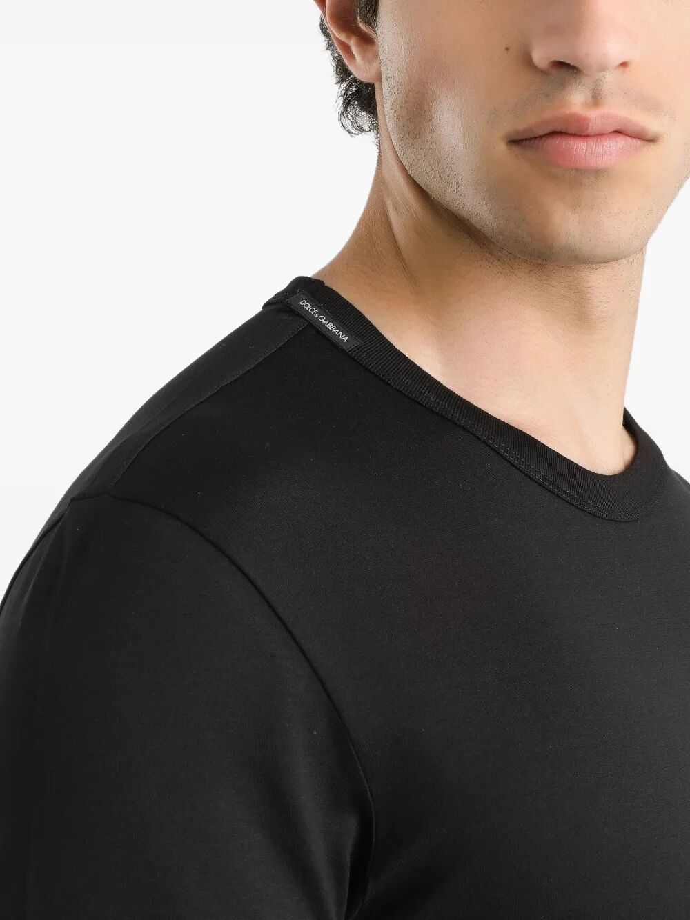 DOLCE & GABBANA Classic Black Cotton T-Shirt for Men