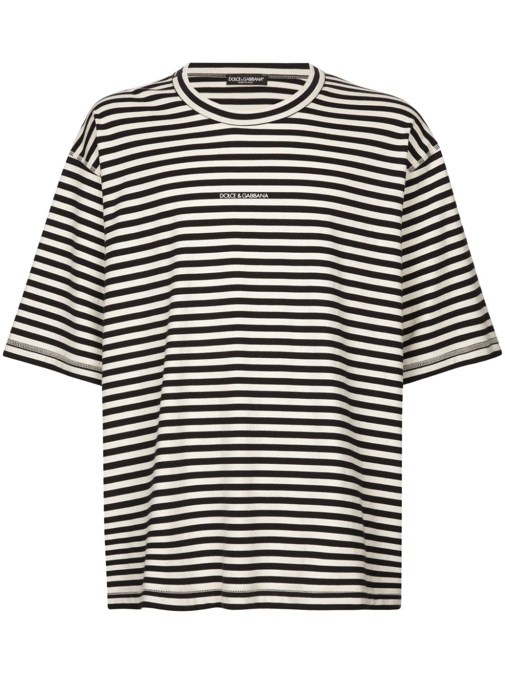 DOLCE & GABBANA Relaxed Fit Striped T-Shirt - Size L