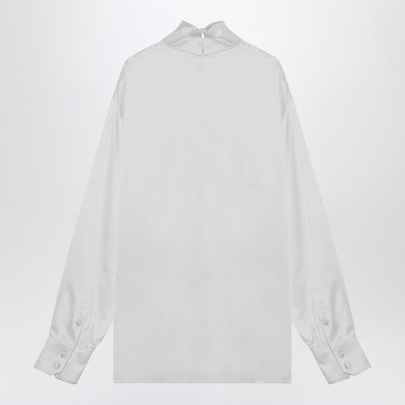 DOLCE & GABBANA Silk Turtleneck with Buttoned Cuffs