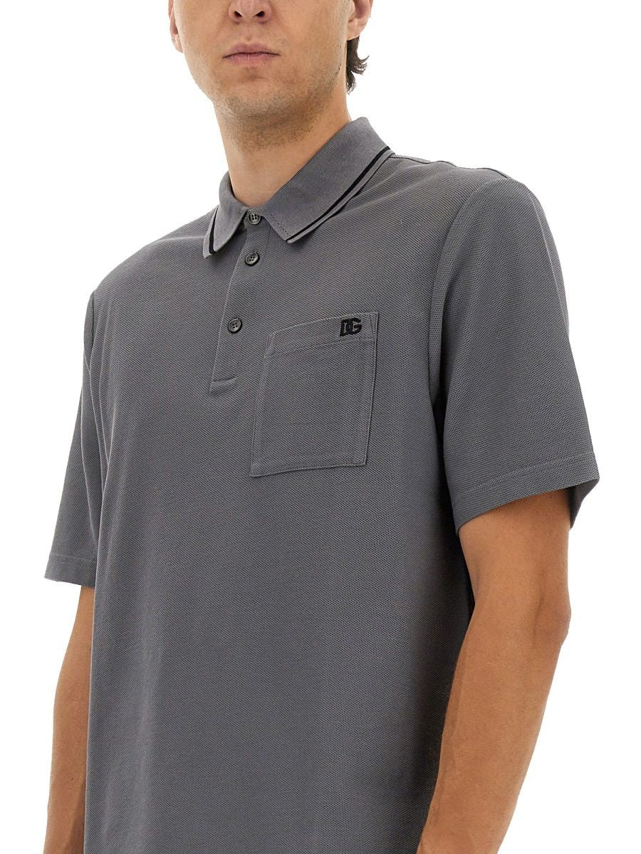 DOLCE & GABBANA Classic Cotton Polo Shirt for Men - FW25 Collection