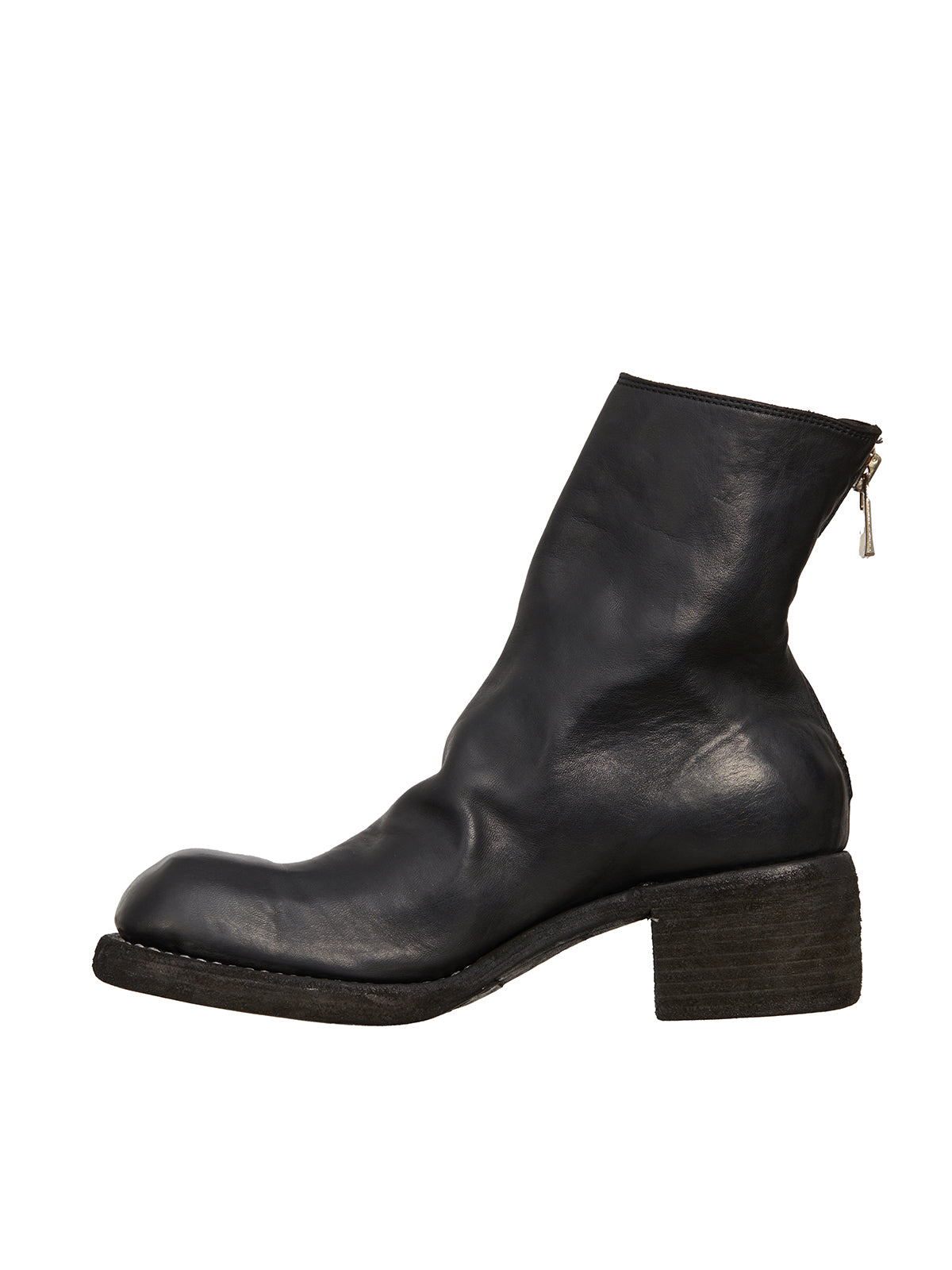 GUIDI Women’s Leather Zip Ankle Boots