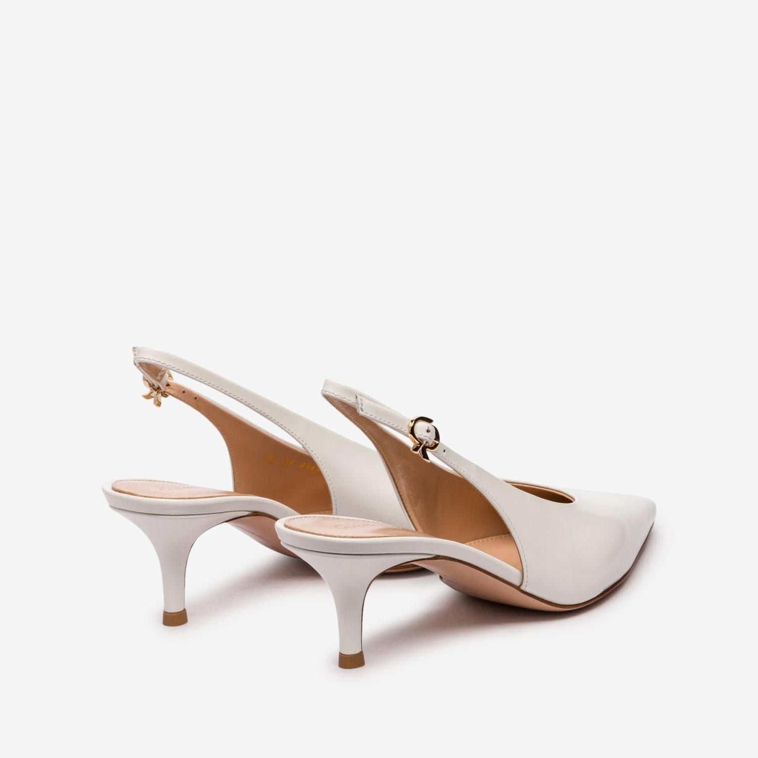 GIANVITO ROSSI Elegant Pointed Toe Pumps with Adjustable Back Strap - 5.5 cm Heel Height