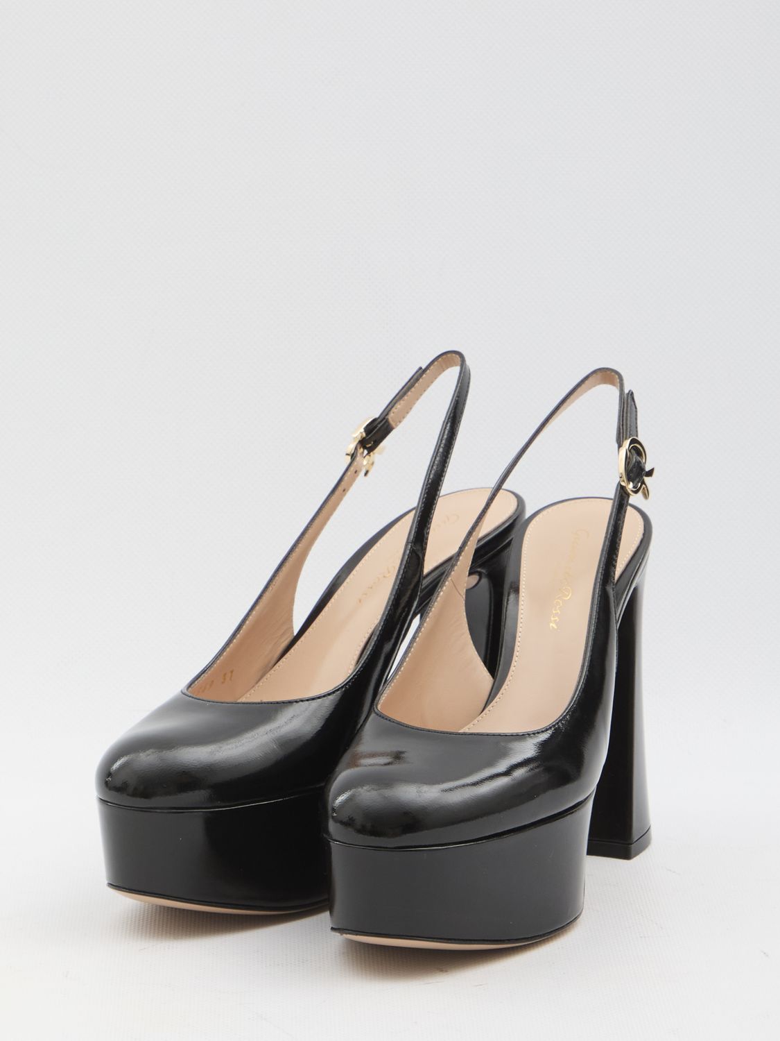 GIANVITO ROSSI Bessie Slingback Pumps - Platform Height: 4cm, Heel Height: 7cm