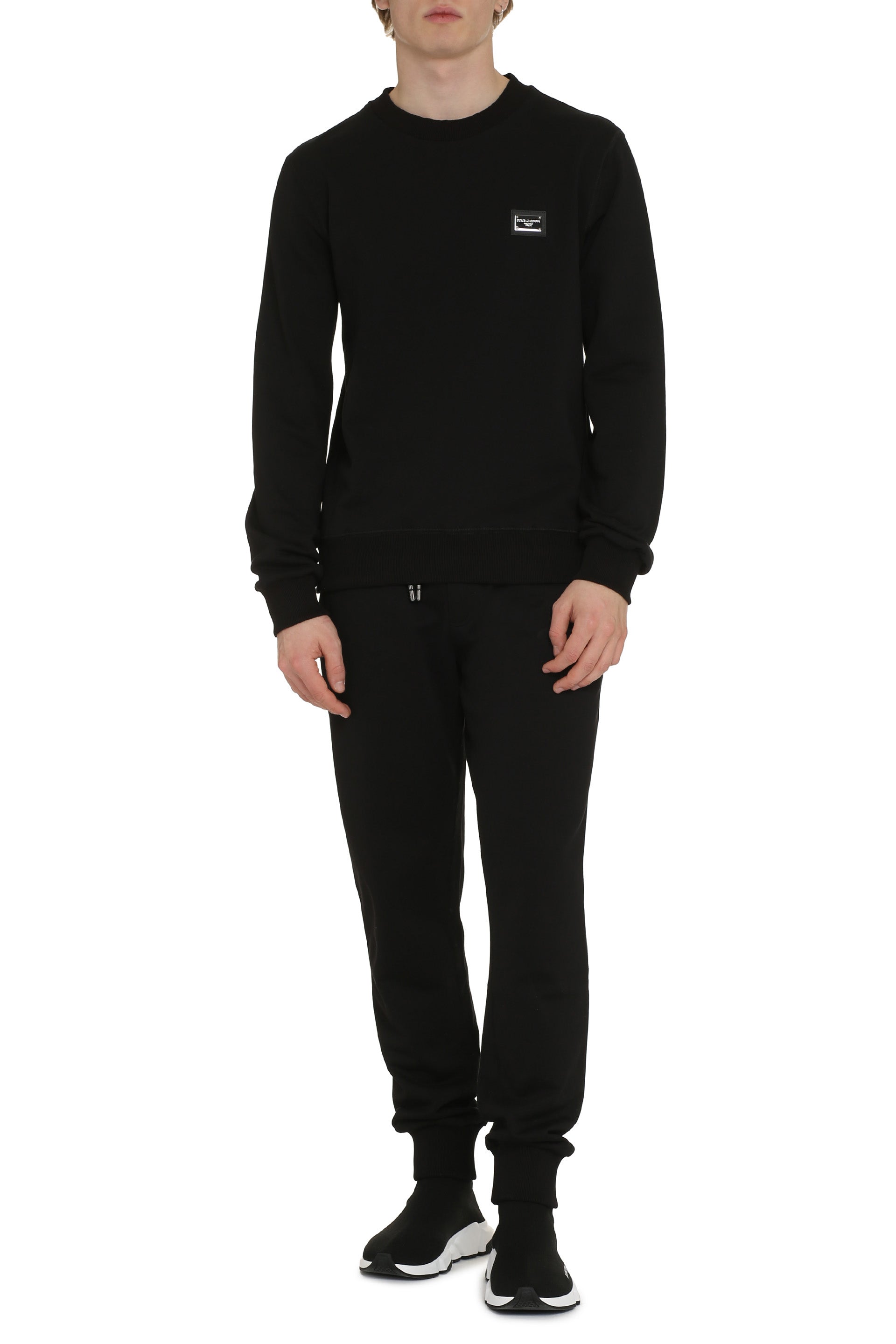 DOLCE & GABBANA Classic Cotton Crew-Neck Sweatshirt for Men