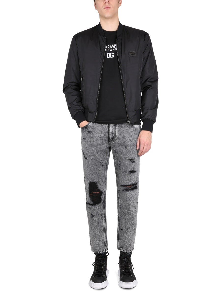 DOLCE & GABBANA Iconic Patch Logo Jacket