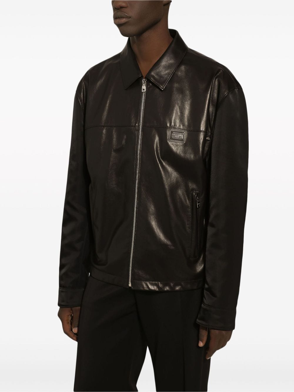 DOLCE & GABBANA Lamb Leather Jacket for Men