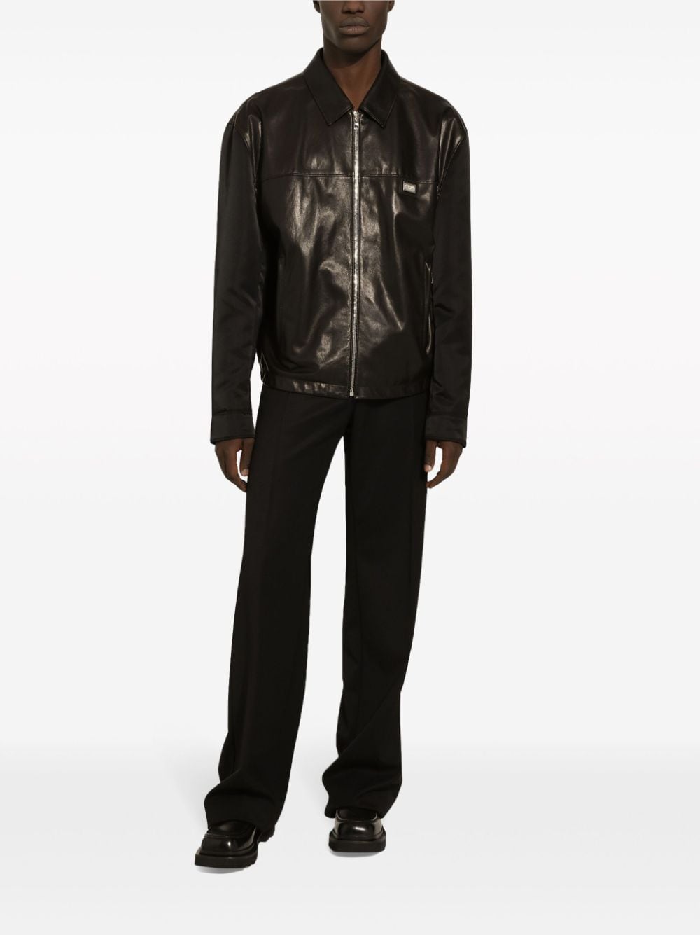 DOLCE & GABBANA Lamb Leather Jacket for Men