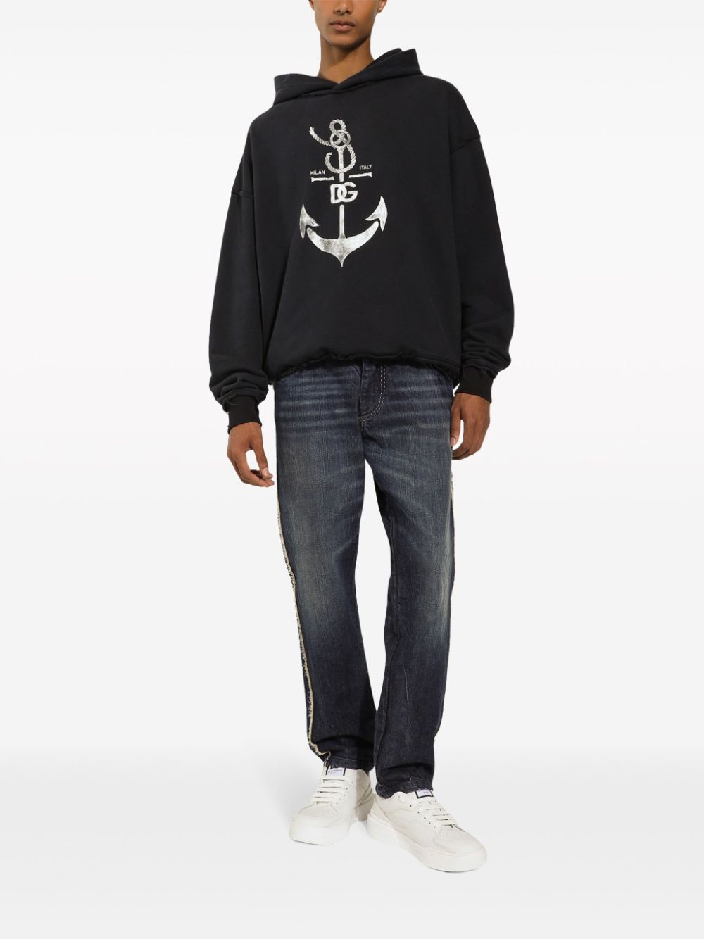 DOLCE & GABBANA Relaxed Fit Cotton Sweatshirt - Size L