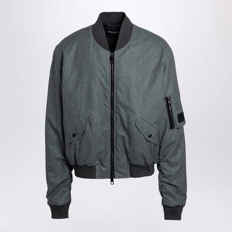 DOLCE & GABBANA Lightweight Linen Bomber Jacket - Men's FW24 Collection