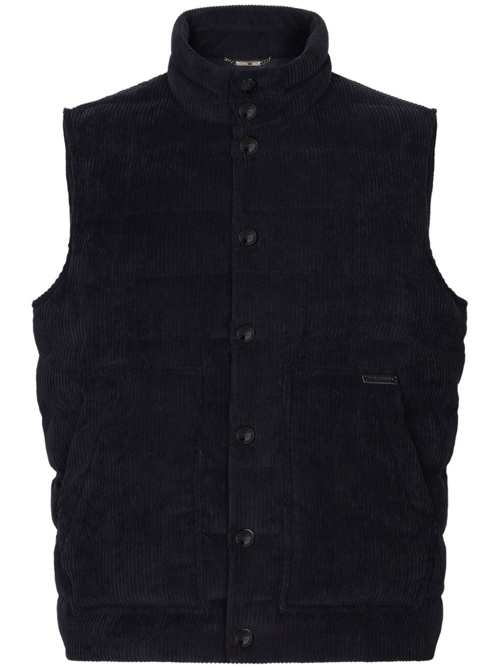 DOLCE & GABBANA Sleeveless Quilted Corduroy Jacket for Men