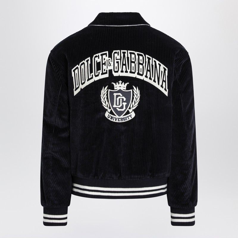 DOLCE & GABBANA Corduroy Varsity Bomber Jacket