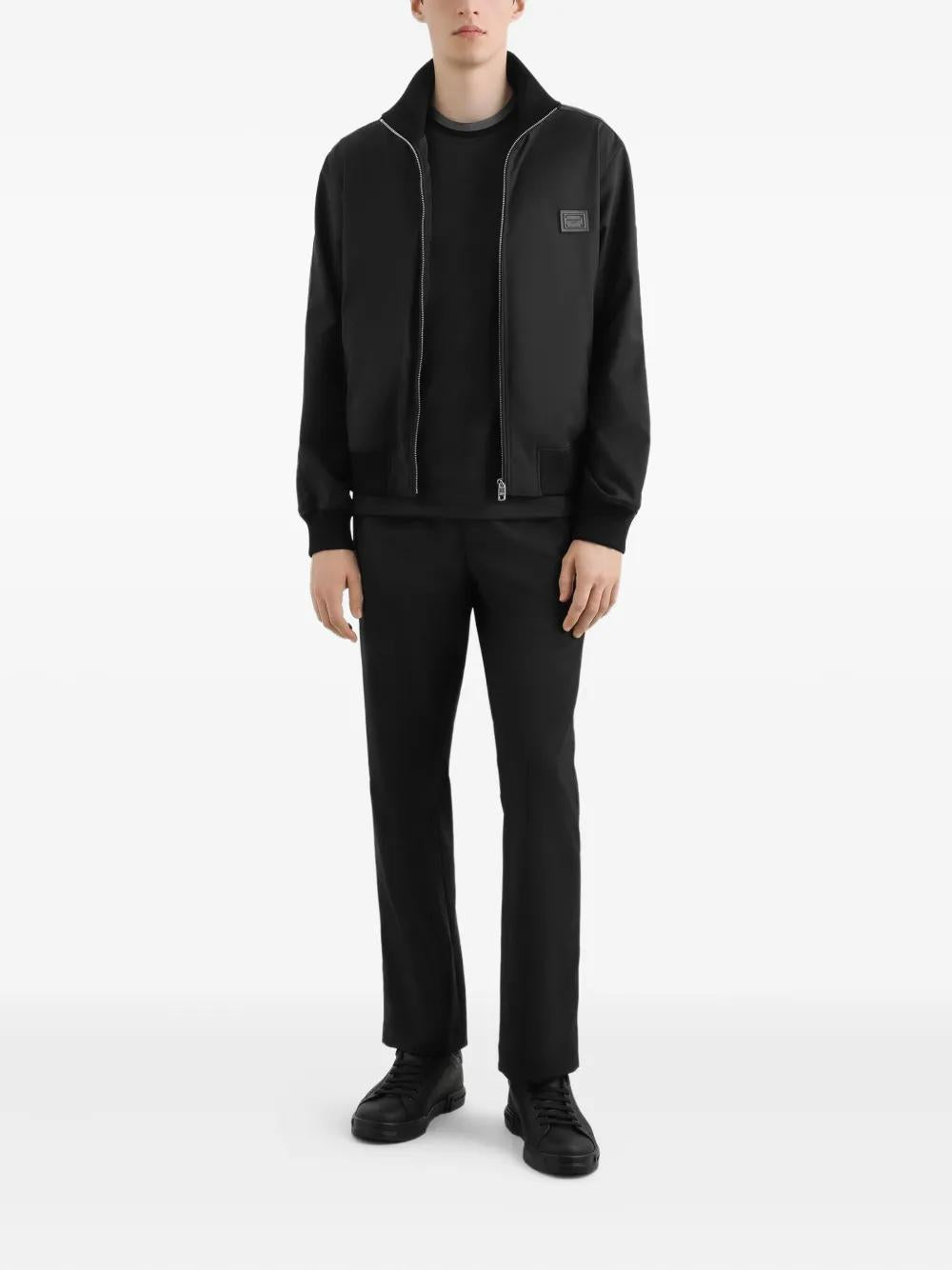 DOLCE & GABBANA Men's Logo Plaque Jacket - Size 48