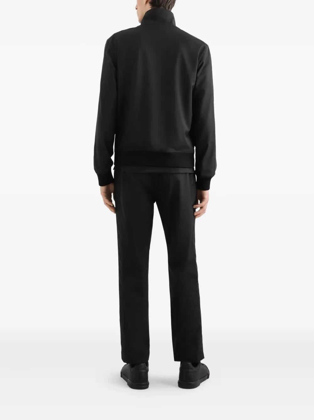 DOLCE & GABBANA Zip-Up Bomber Jacket with Logo Patch