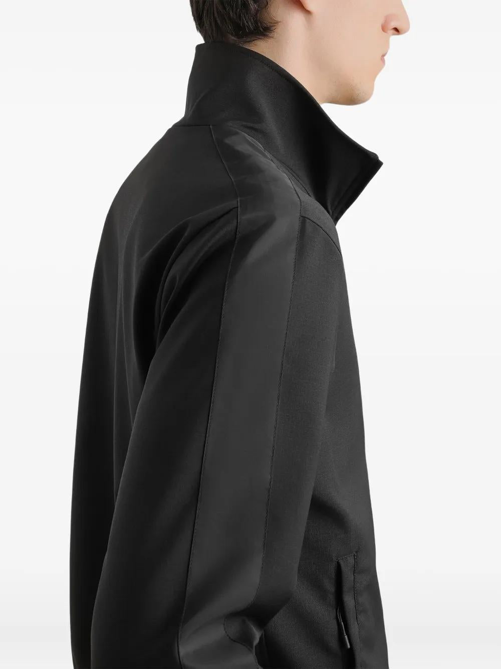 DOLCE & GABBANA Zip-Up Bomber Jacket with Logo Patch