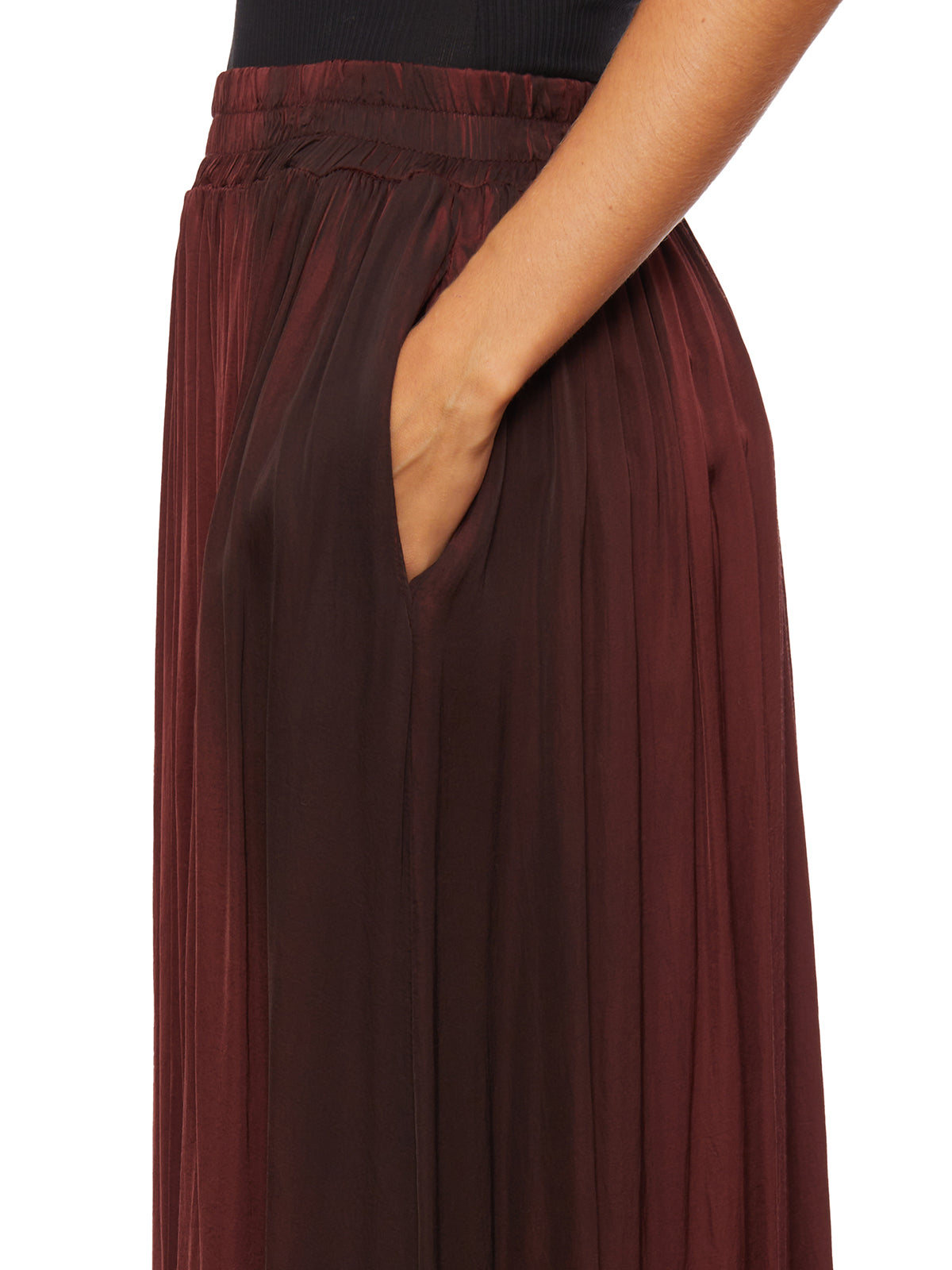 SANCTAMUERTE Elegant Satin Long Skirt - Size S