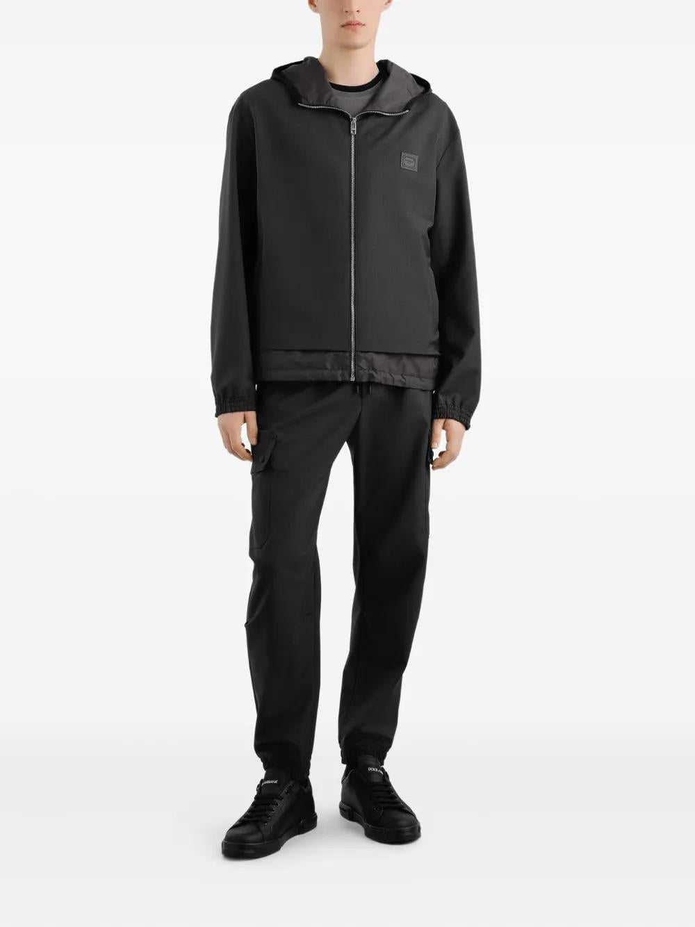 DOLCE & GABBANA Zip-Front Hooded Jacket for Men