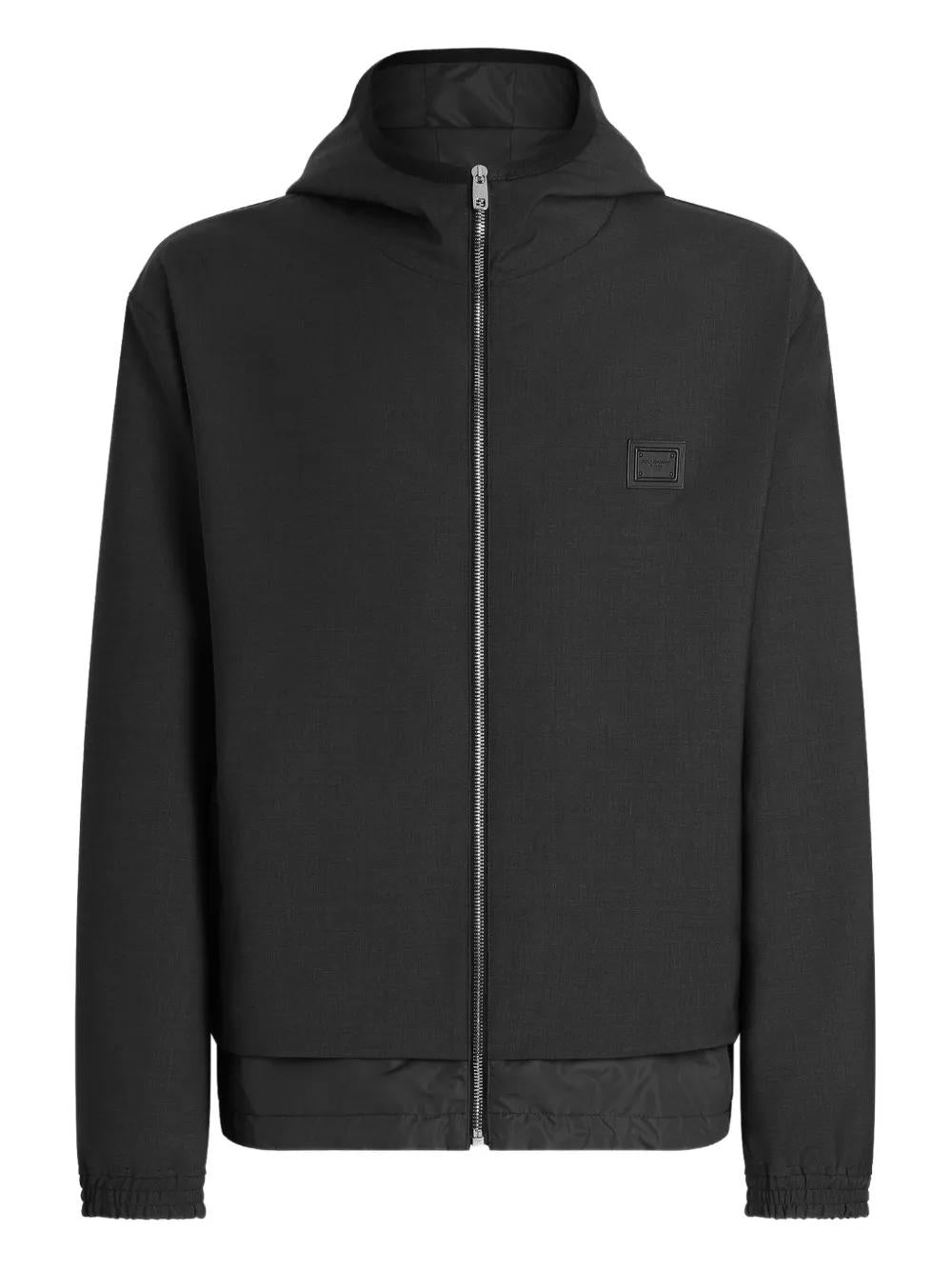 DOLCE & GABBANA Zip-Front Hooded Jacket for Men
