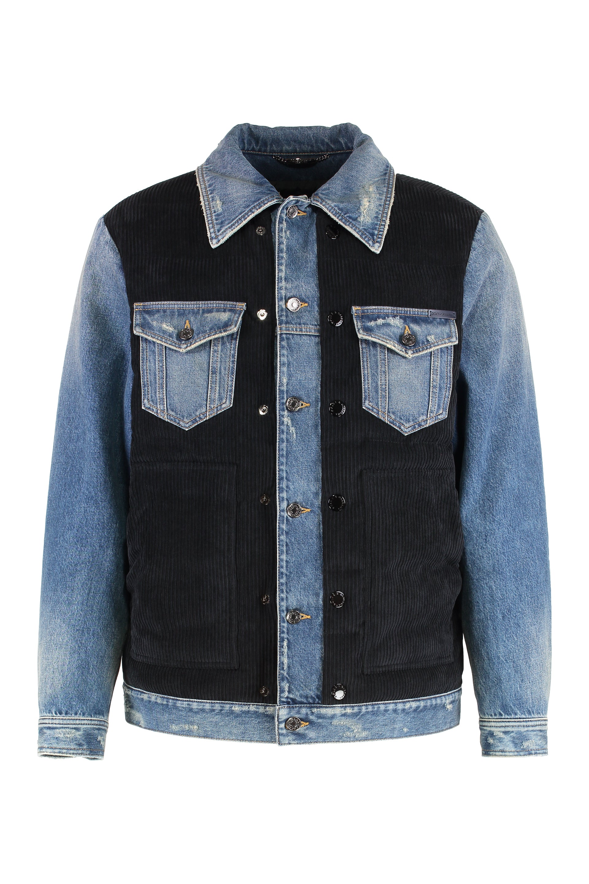 DOLCE & GABBANA Padded Denim Jacket for Men