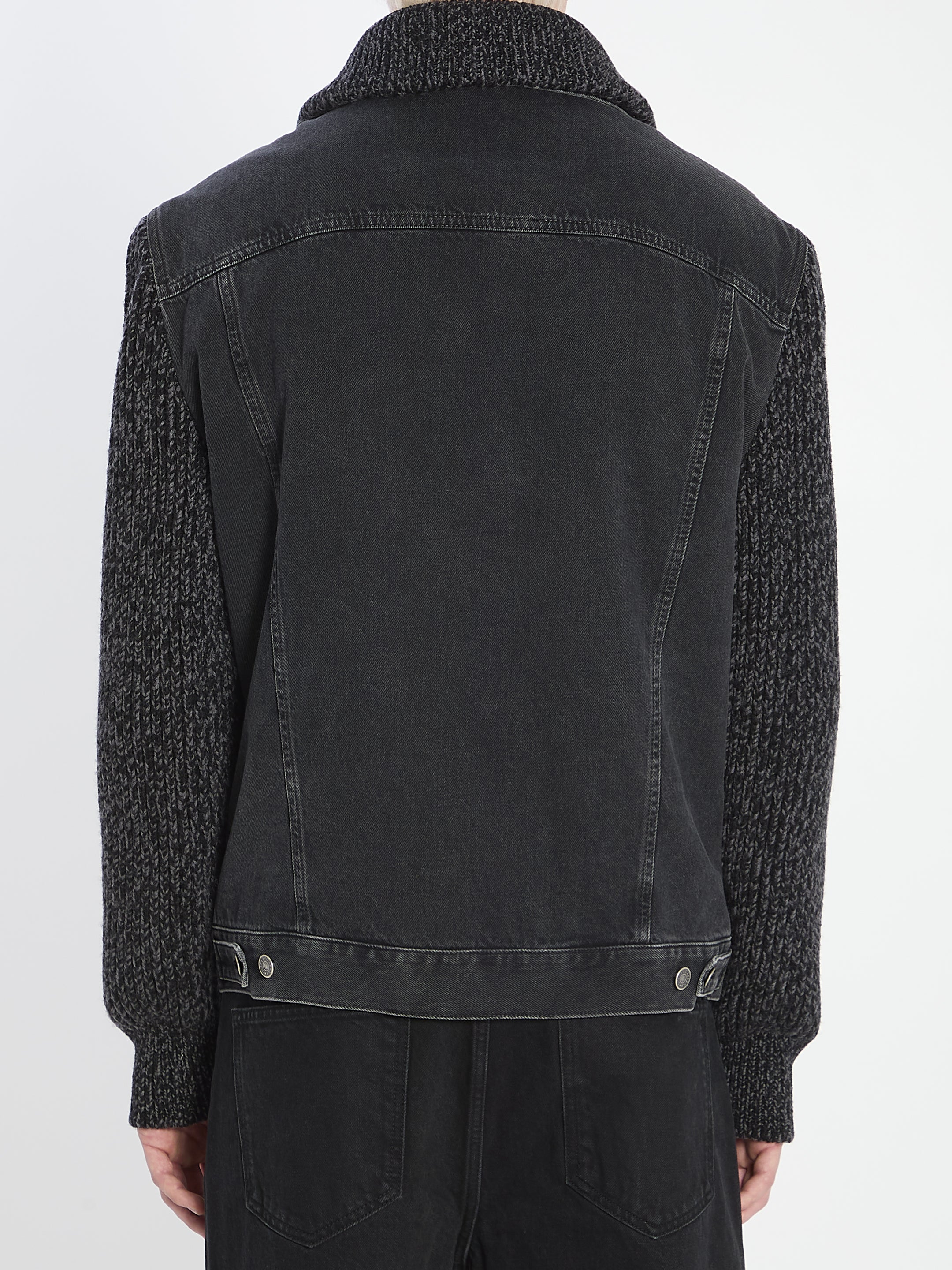 DOLCE & GABBANA Men's Regular Fit Padded Denim Jacket - Size 48 IT