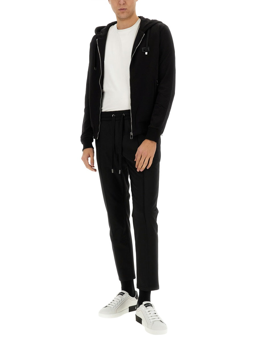 DOLCE & GABBANA Drawstring Zip Hoodie for Men (SS25)