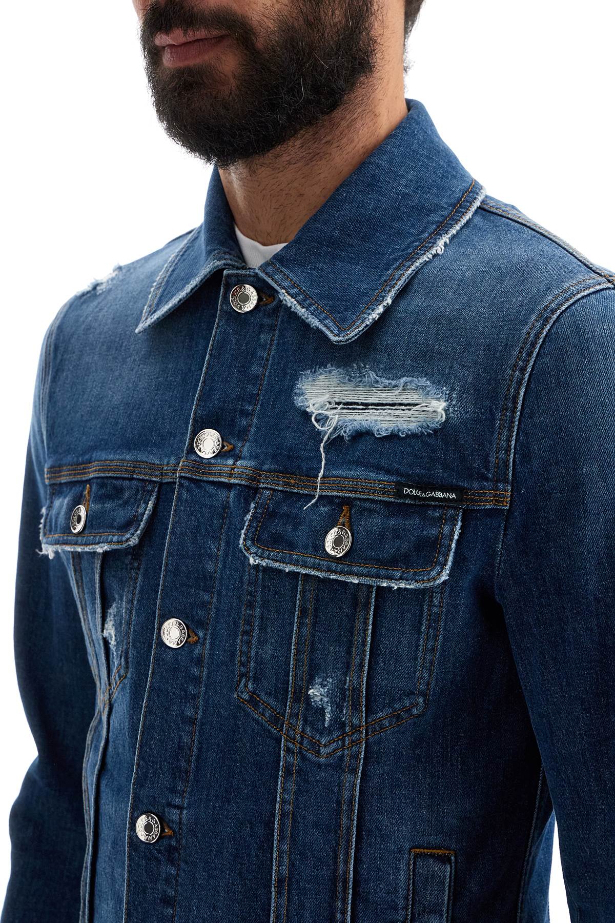 DOLCE & GABBANA Men's Stretch Denim Jacket