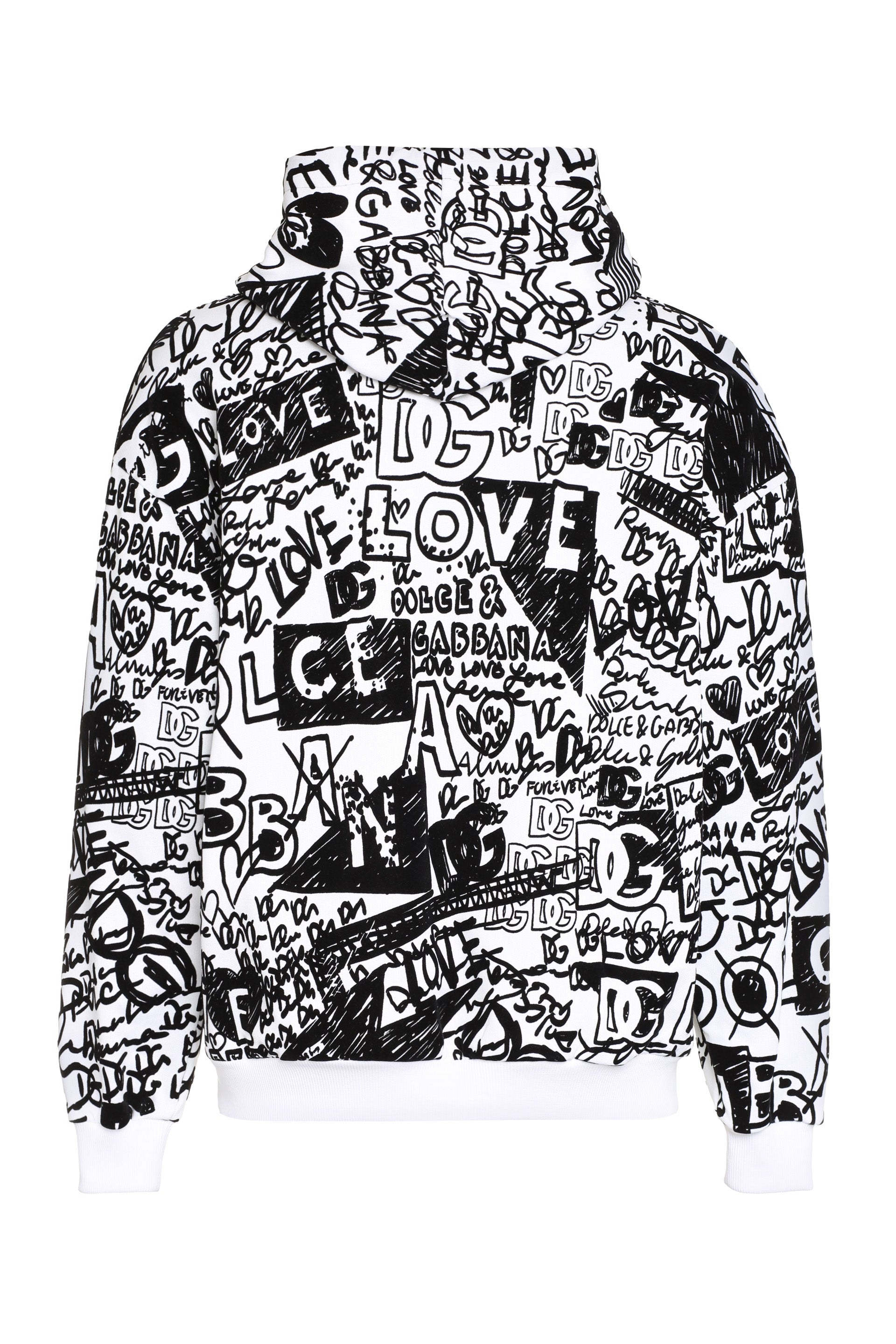 DOLCE & GABBANA Printed Cotton Hoodie for Men
