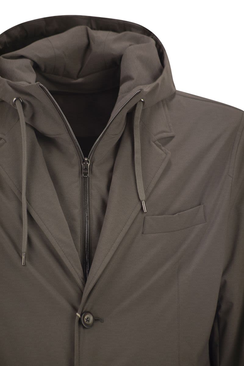 HERNO Men's Padded Jacket with Removable Hood