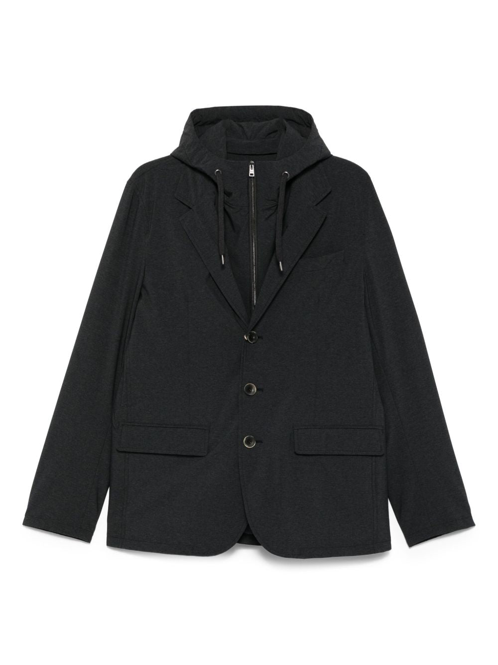 HERNO Classic Grey Hooded Jacket for Men - FW25