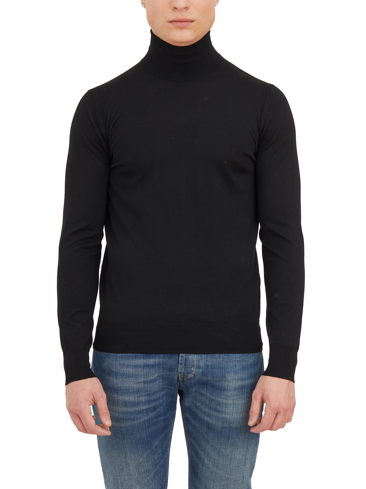 PAOLO PECORA Men's Wool Turtleneck Sweater - Size M