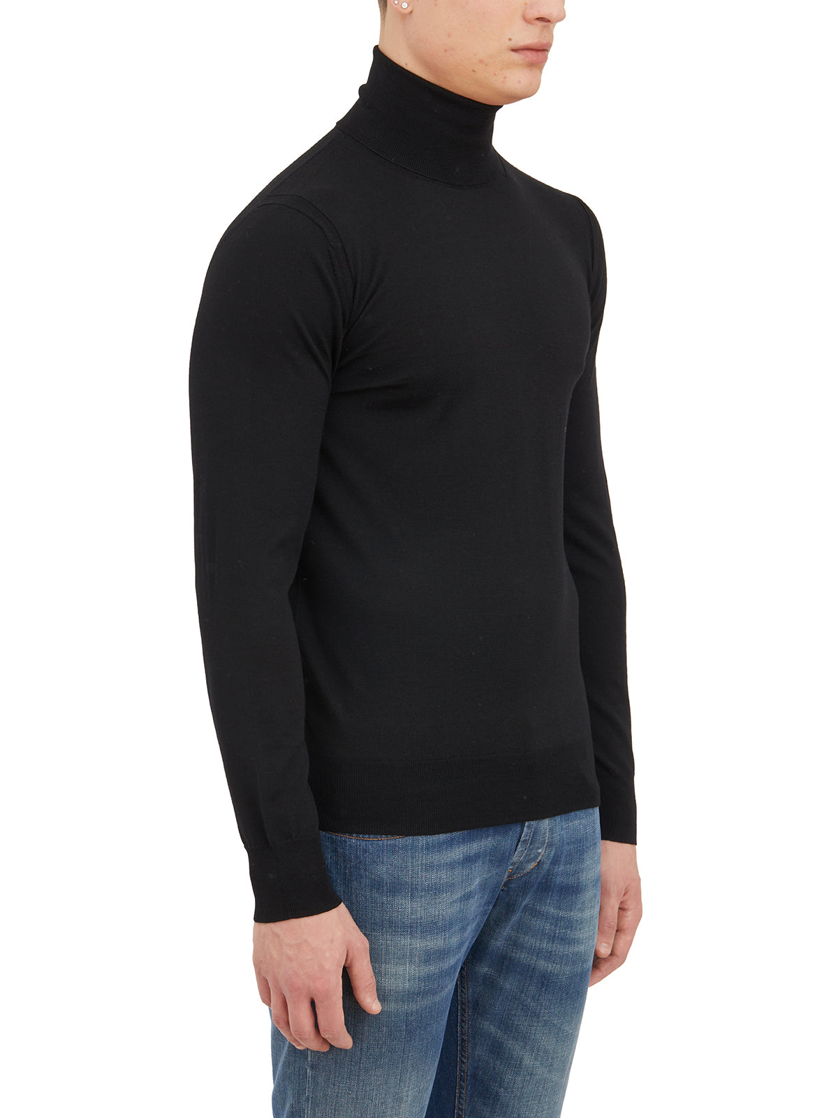 PAOLO PECORA Men's Wool Turtleneck Sweater - Size M