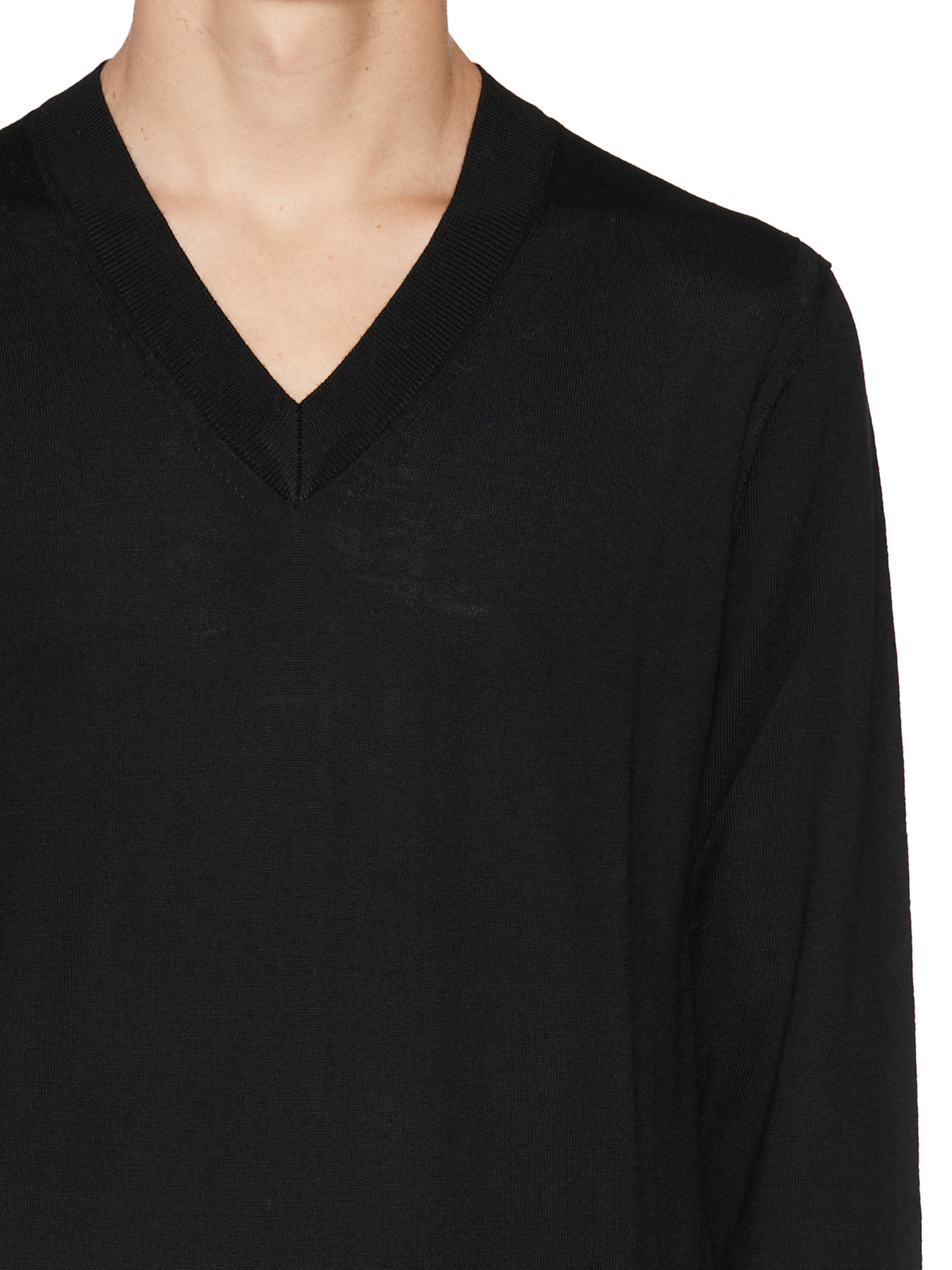 PAOLO PECORA Men's V-Neck Wool Sweater - Size M