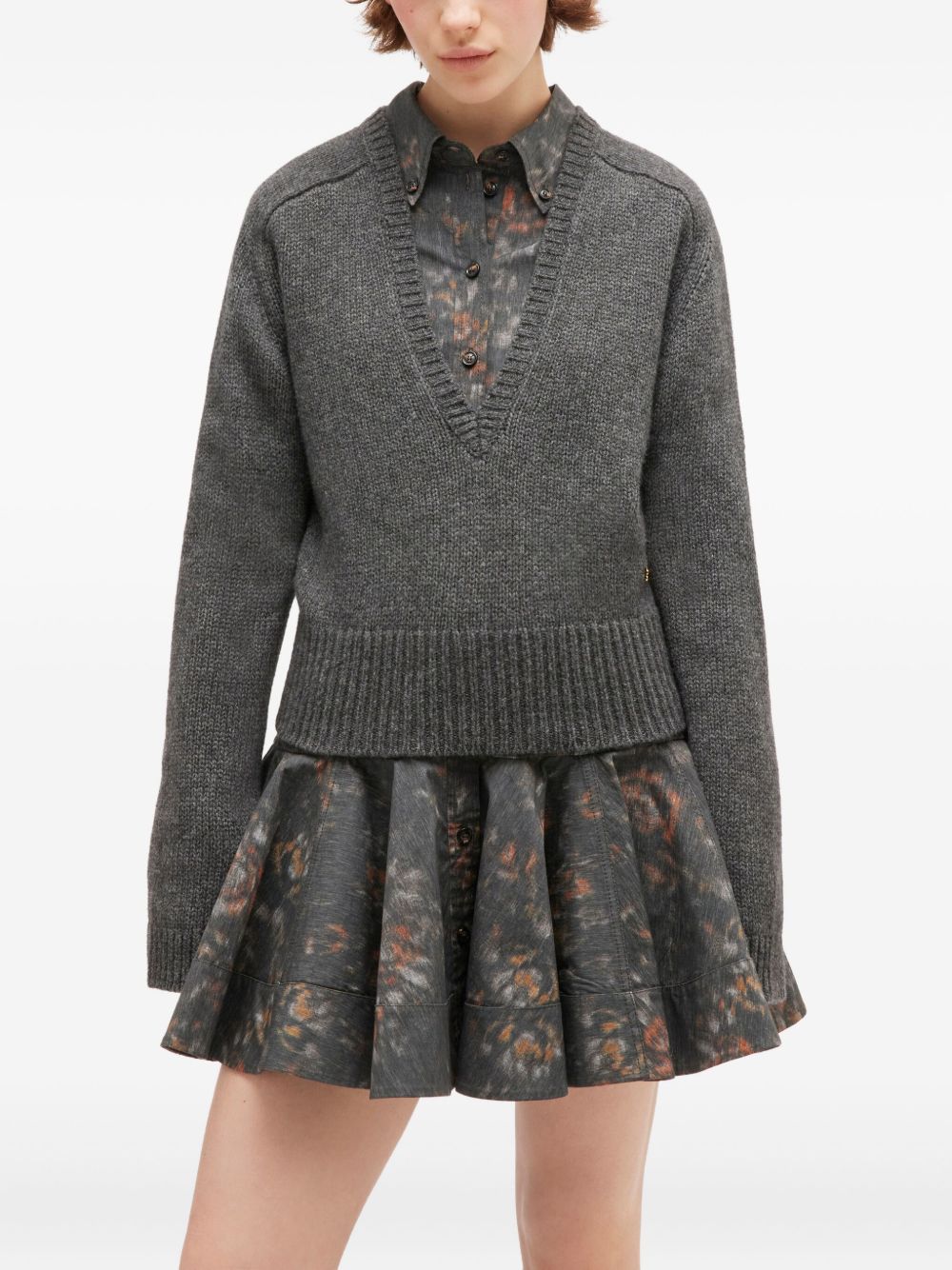 GANNI Cozy Wool and Yak Blend Sweater