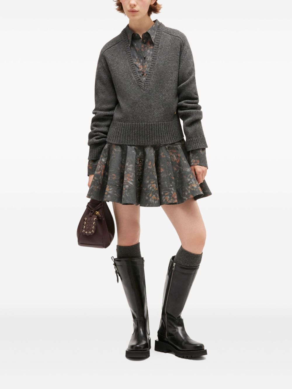 GANNI Cozy Wool and Yak Blend Sweater