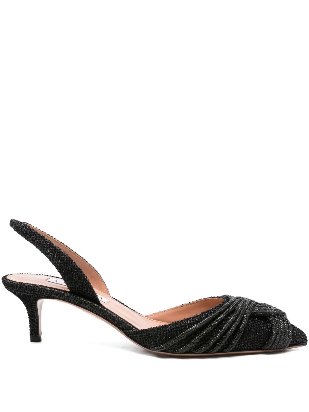 AQUAZZURA Mini Beaded Slingback Pumps - 6 cm Heel