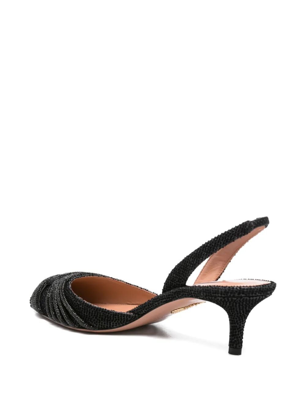 AQUAZZURA Mini Beaded Slingback Pumps - 6 cm Heel