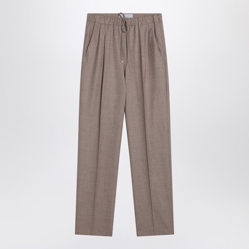 MAX MARA Cashmere Trousers with Elasticized Waist and Tapered Leg