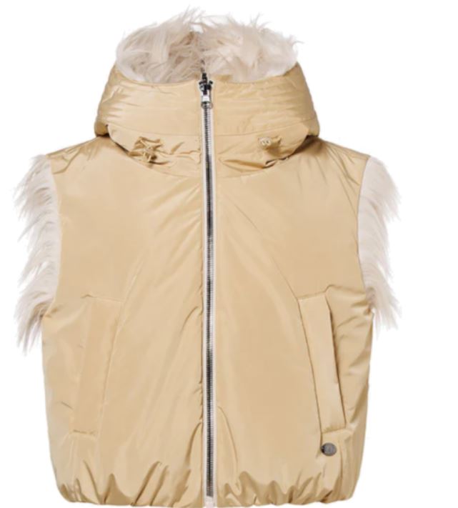 GOLDBERGH Fur Trim Hooded Vest for Women - FW25