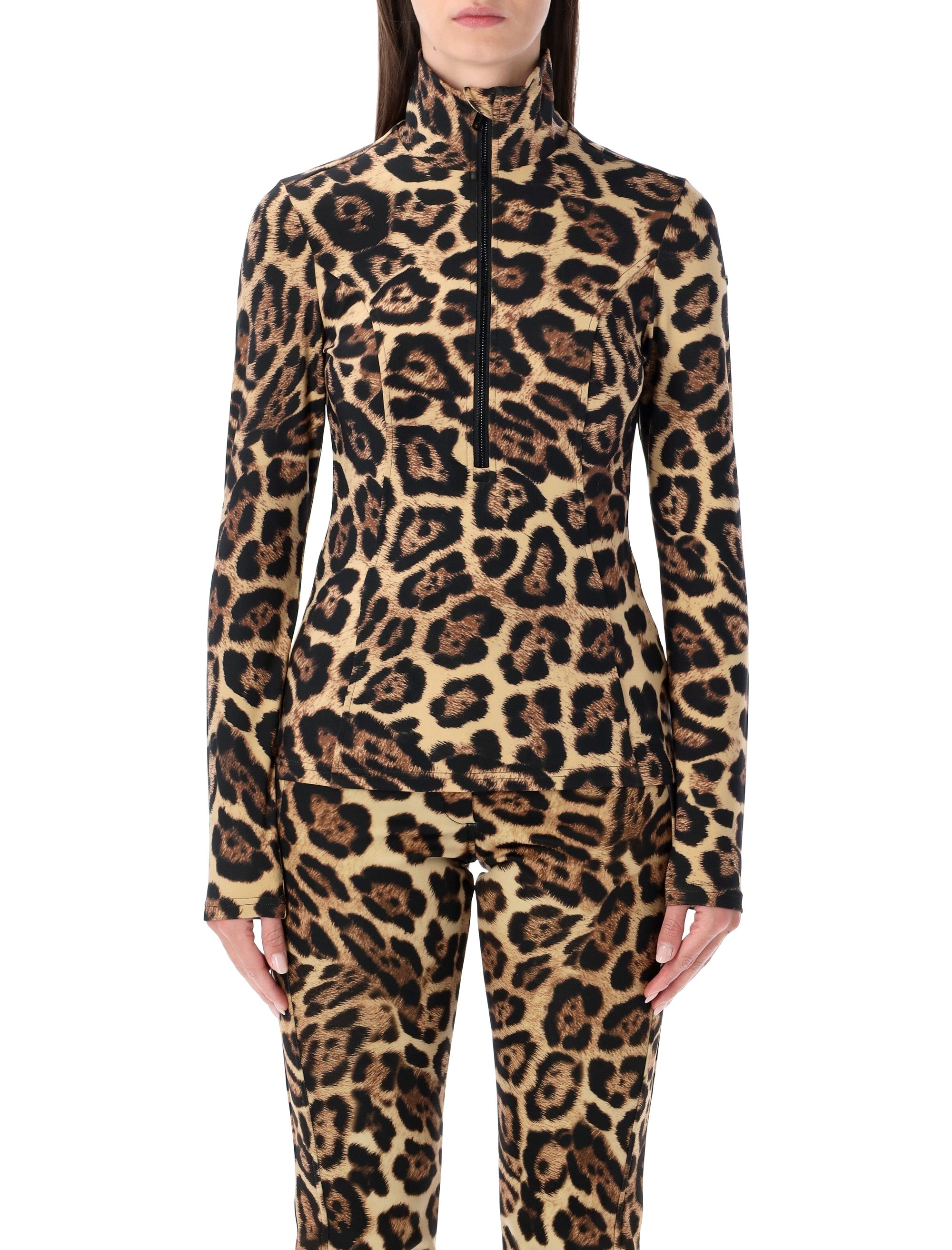 GOLDBERGH Leona Jaguar Print Ski Pully - Women's Size S