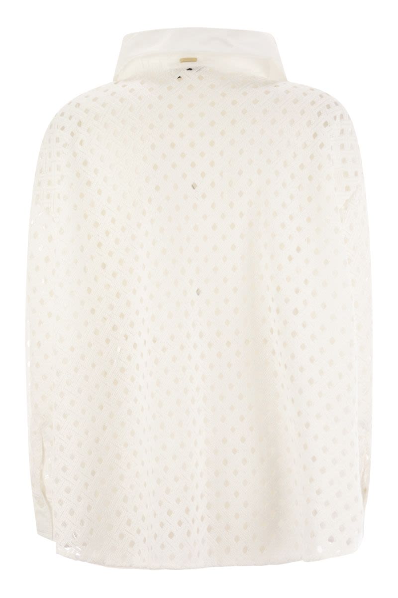 HERNO Crochet-Effect Shirt-Cut Jacket