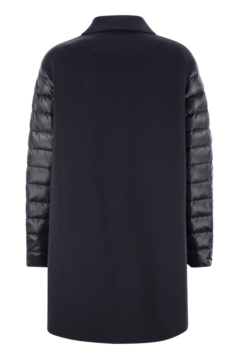 HERNO Elegant Down-Sleeve Wool Jacket