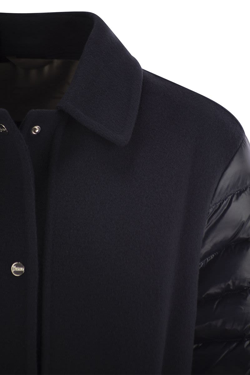 HERNO Elegant Down-Sleeve Wool Jacket