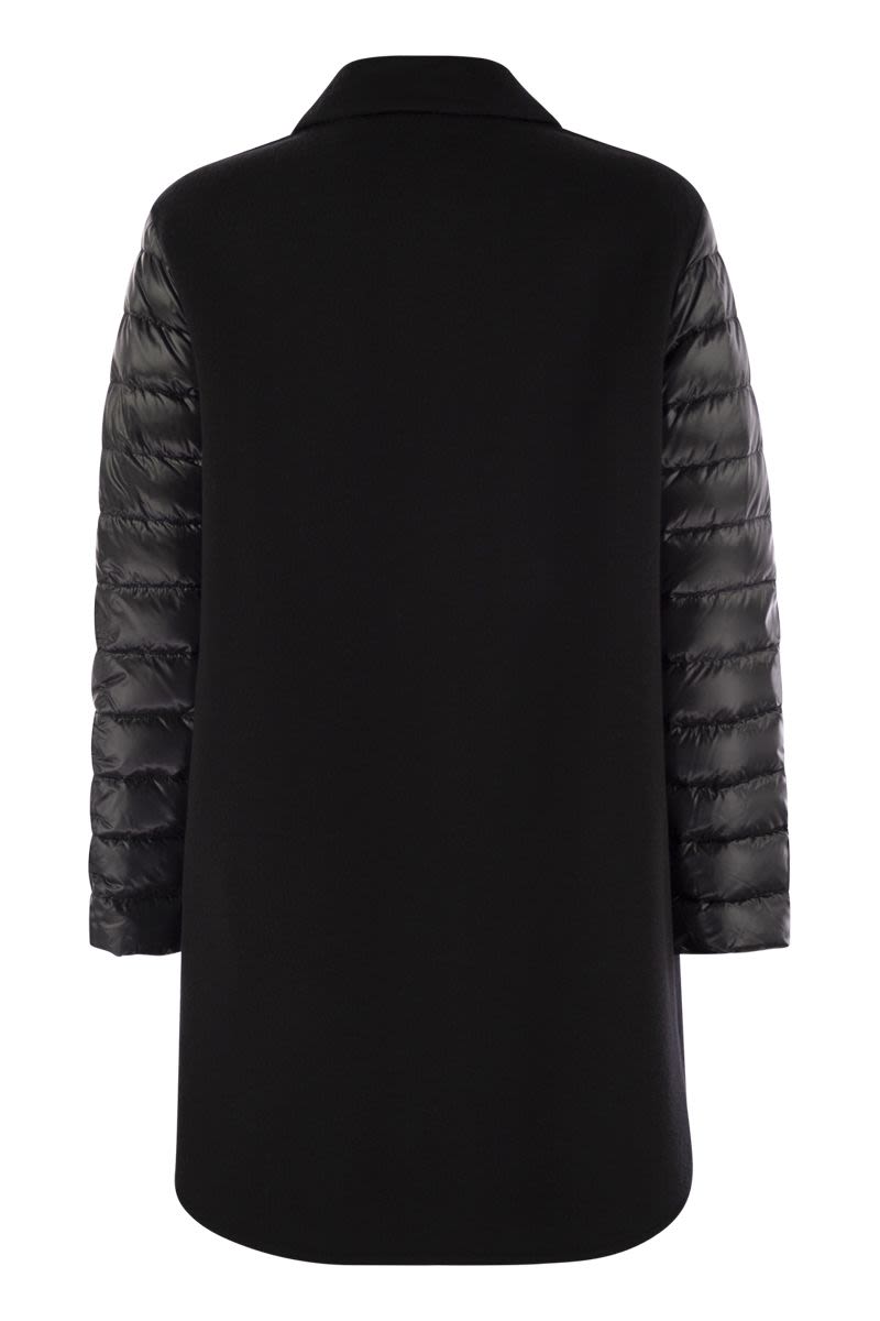 HERNO Elegant Down-Sleeve Wool Jacket