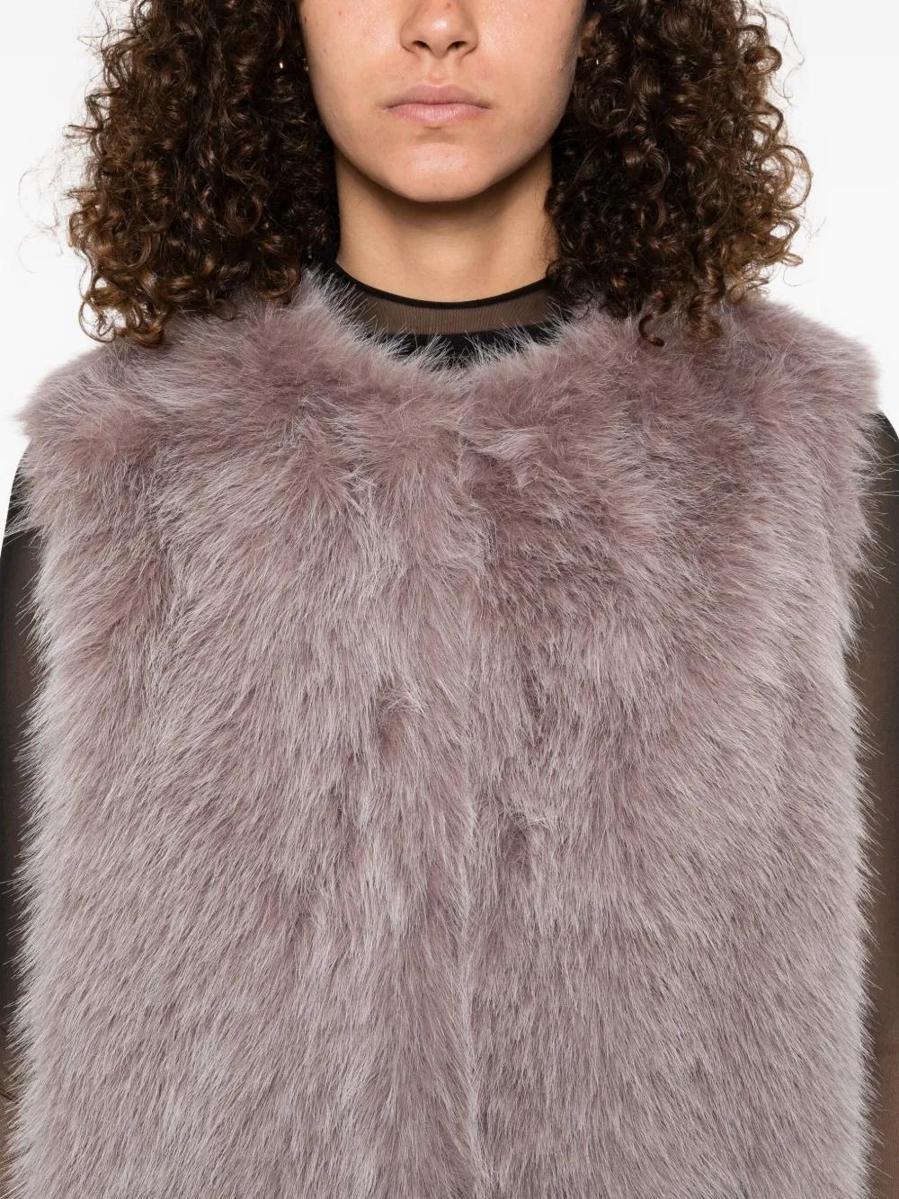 HERNO Faux-Fur Sleeveless Vest
