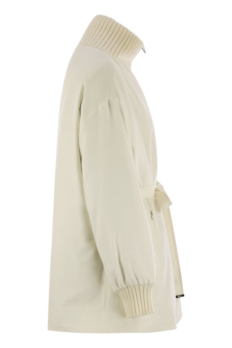 HERNO Silk and Cashmere Jacket with Belt