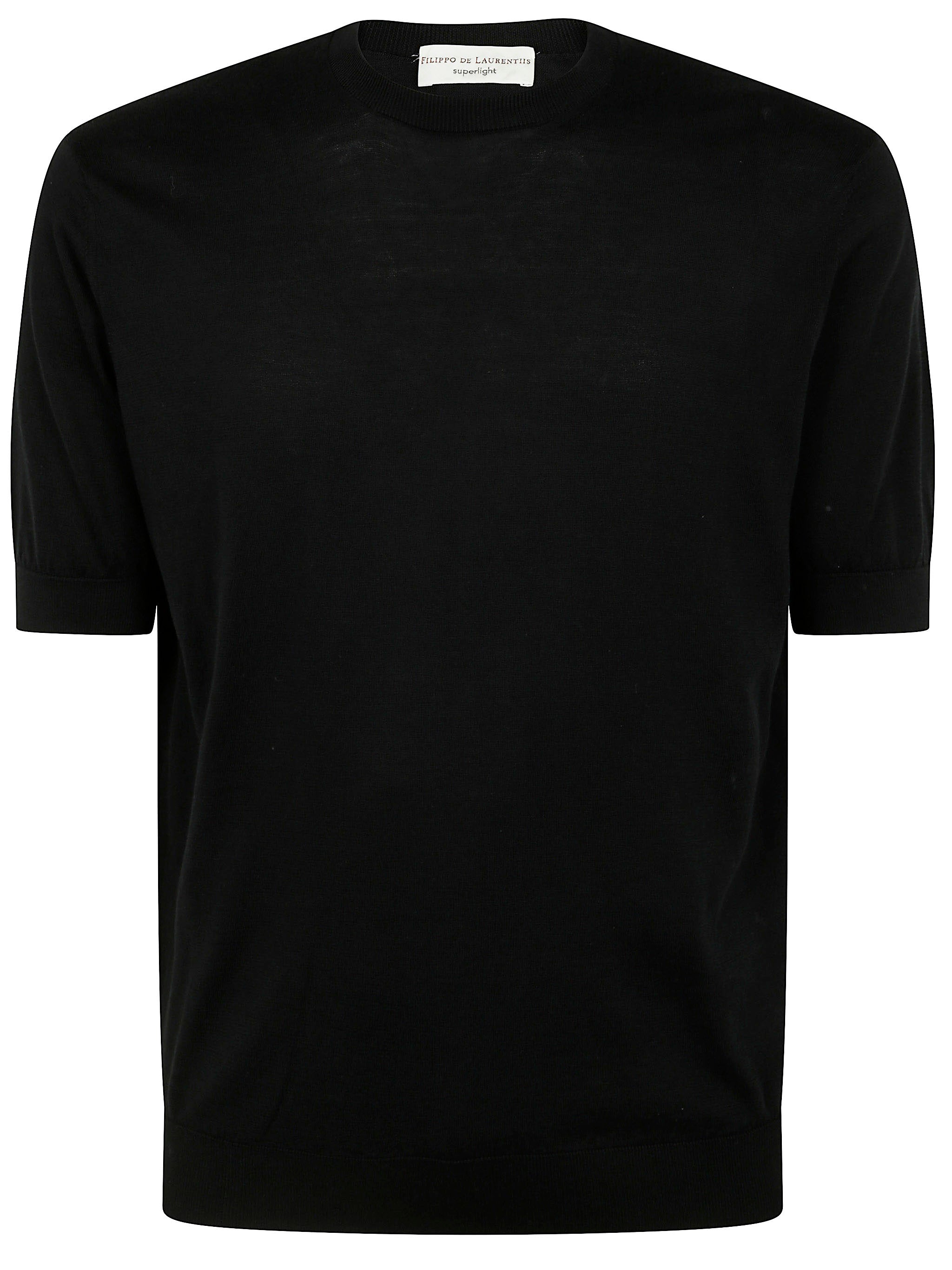 FILIPPO DE LAURENTIIS Men's Short Sleeves Round Neck Sweater