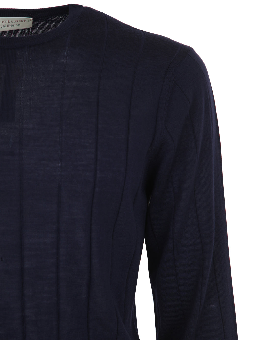 FILIPPO DE LAURENTIIS Men's Royal Merino Long Sleeves Turtle Neck Ribbed Sweater