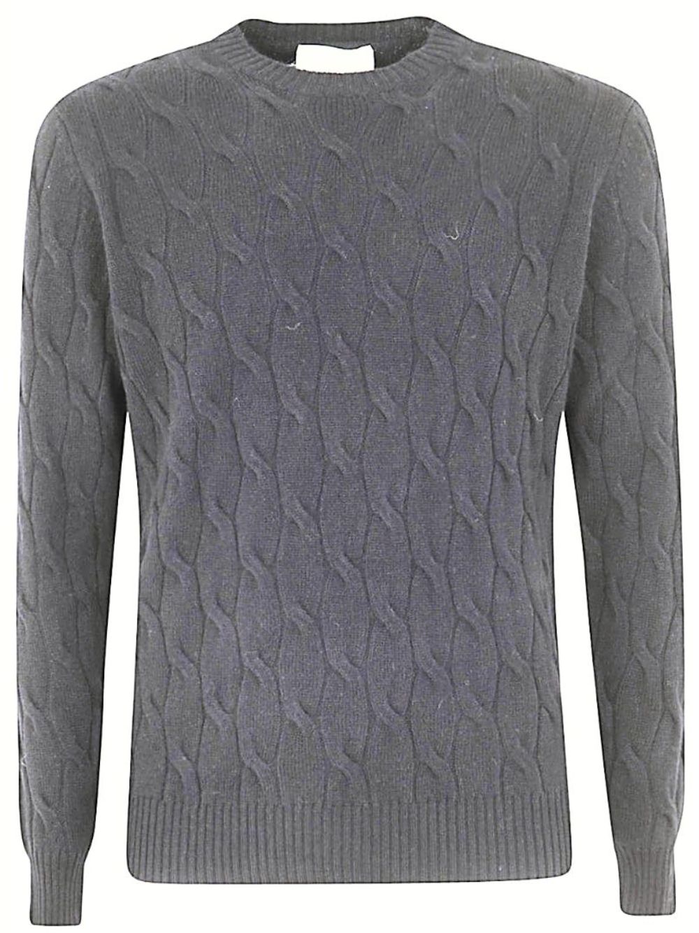 FILIPPO DE LAURENTIIS Wool Cashmere Long Sleeves Crew Neck Sweater with Braid