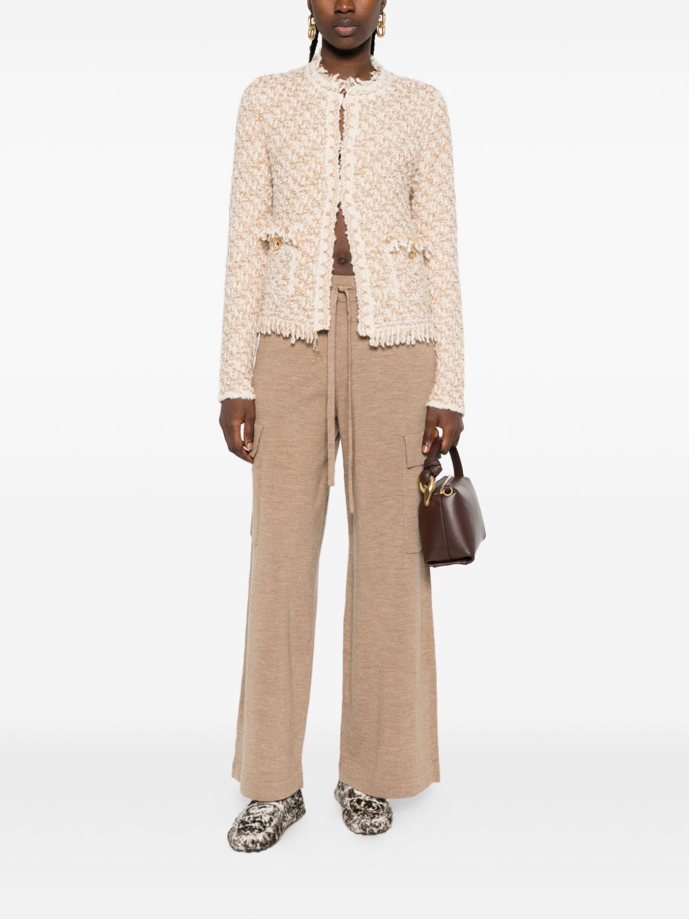 FABIANA FILIPPI Bicolor Tweed Boucle Loop Jacket