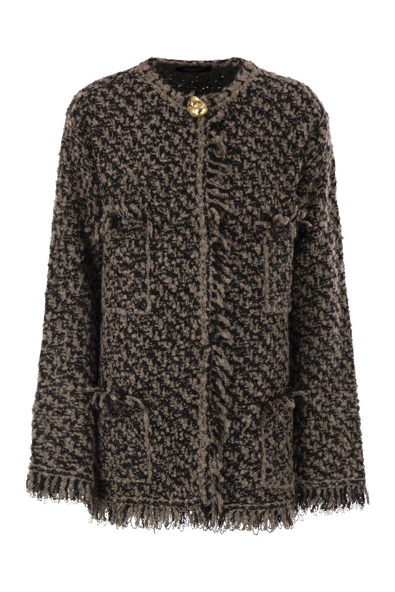 FABIANA FILIPPI Fringed Wool Blend Jacket